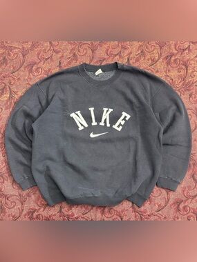 80s/90s Nike Gray Tag Spellout Crewneck Sweatshirt